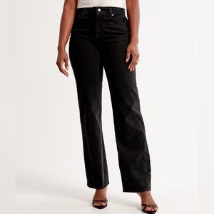 Curve Love High Rise 90s Relaxed Jean BLACK 24 SHORT NWOT worn once